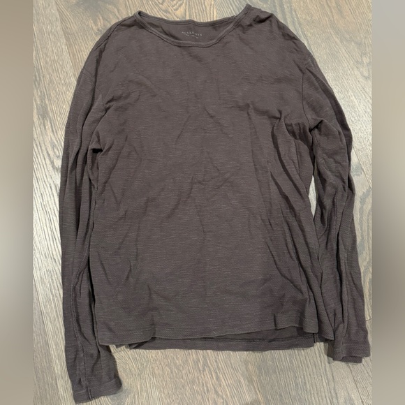 Allsaints Seymour Long-Sleeve crew shirt vintage brown - Picture 1 of 4